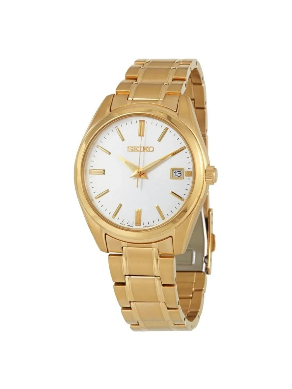 NWT Seiko Quartz White Dial Men's Watch